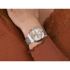 Tommy Hilfiger Eve női karóra, 39 mm, ezüst–rózsaarany, acél, kvarc