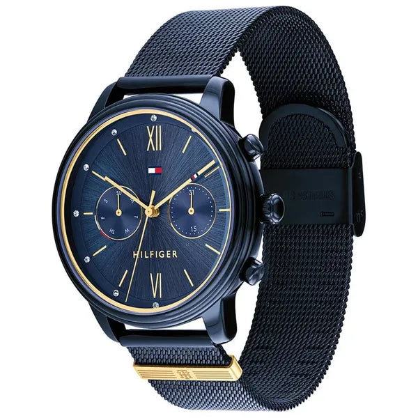 Tommy Hilfiger Blake 1782305 női karóra, 38 mm, kék rozsdamentes acél, kvarc