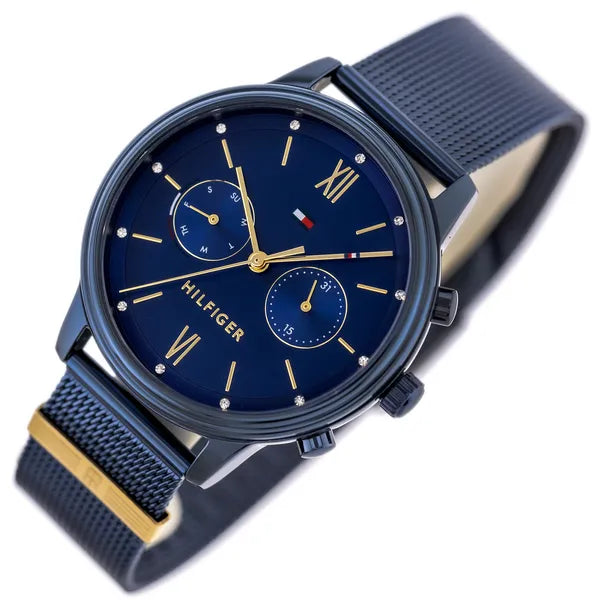 Tommy Hilfiger Blake 1782305 női karóra, 38 mm, kék rozsdamentes acél, kvarc