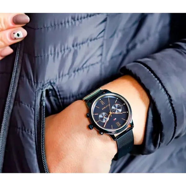 Tommy Hilfiger Blake 1782305 női karóra, 38 mm, kék rozsdamentes acél, kvarc