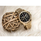 Tommy Hilfiger Brooklyn 1782570 női karóra, arany acél, fekete számlap, 41 mm