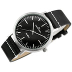 Jordan Kerr 16500 férfi kvarcóra, fekete bőrszíj, 42 mm, WR30
