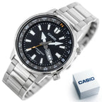 Casio MTD-130D-1A4 férfi karóra, acél szíj, fekete, WR100, 41 mm