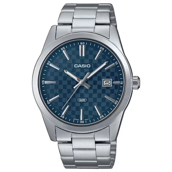 Casio MTP-VD03D-2A2 férfi karóra, rozsdamentes acél, kék számlap, WR50