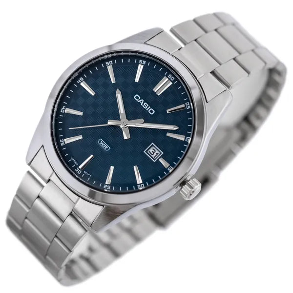 Casio MTP-VD03D-2A2 férfi karóra, rozsdamentes acél, kék számlap, WR50