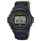 Casio W-219HB-3A férfi digitális karóra, zöld, WR50, kvarc