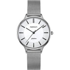 Perfect F353-02 női karóra, ezüst, fehér számlap, 36 mm, 3 ATM