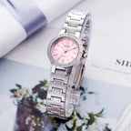 Casio LTP-1177A-4A1 női karóra, rozsdamentes acél szíj, rózsaszín számlap, 24 mm