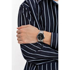 Casio MTP-V002D-1B3 férfi karóra, fekete számlap, acél szíj, kvarc, WR30, 44 mm