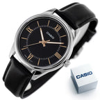 Casio férfi karóra MTP-V005L-1B5, fekete, bőrszíj, 40 mm, WR30, dobozzal