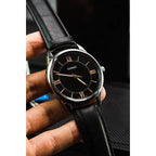 Casio férfi karóra MTP-V005L-1B5, fekete, bőrszíj, 40 mm, WR30, dobozzal