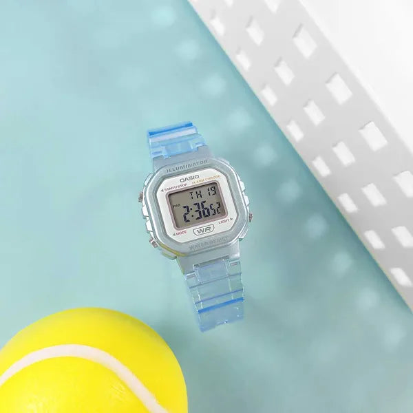 Casio LA-20WHS-2A gyerek digitális karóra, kék, kvarc, WR30