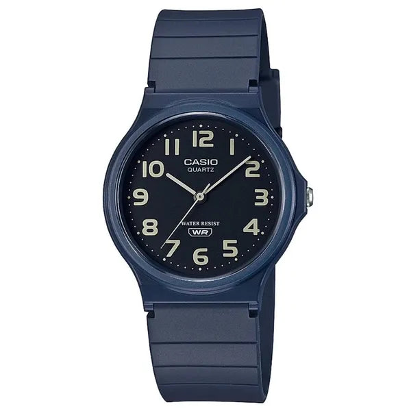 Casio MQ-24UC-2BDF uniszex karóra, 36 mm, kvarc, WR30, kék/fekete, műanyag
