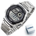 Casio AE-1000WD-1A férfi digitális óra, 43 mm, World Time, WR100