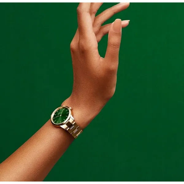 Daniel Wellington Iconic Emerald női karóra, 28 mm, zöld számlap, rozéarany