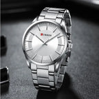 Curren férfi karóra 8429, ezüst, fém szíj, 44 mm, WR30, kvarc, doboz