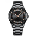 Curren férfi karóra 8429, kvarc, 44 mm, fekete fém szíj, dobozzal