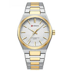 Curren 8439 férfi karóra, kvarc, 40 mm, bicolor ezüst–arany, WR30, dobozzal