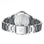 Curren férfi karóra 9090, kvarc, 42 mm, ezüst fémszíj, sárga számlap