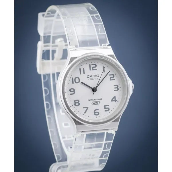Casio MQ-24S-7BEF női kvarc karóra, 36 mm, fehér, WR30