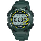 Lorus R2333PX9 uniszex sport karóra, zöld, WR100, kvarc, szilikon szíj