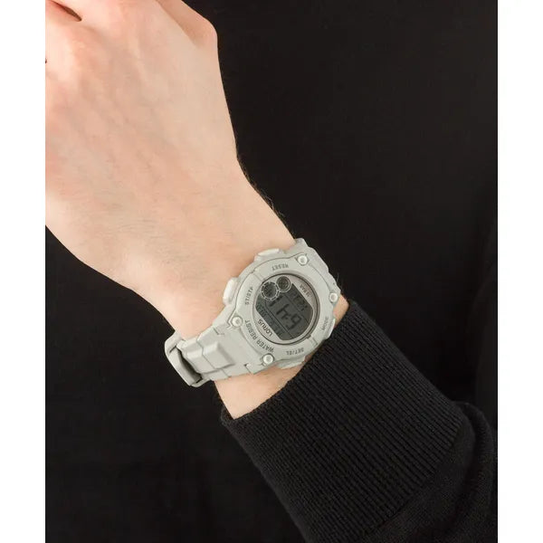 Lorus Sports R2335PX9 uniszex digitális karóra, szürke, WR100, szilikon