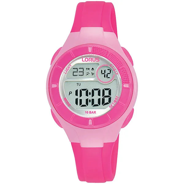 Lorus Sports R2345PX9 gyerek karóra, rózsaszín, WR100, kvarc, 31 mm, dobozzal