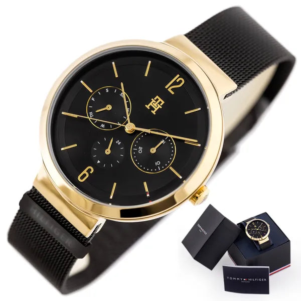 Tommy Hilfiger Lidia 1782540 női karóra, kvarc, acél, fekete‑arany, 34 mm