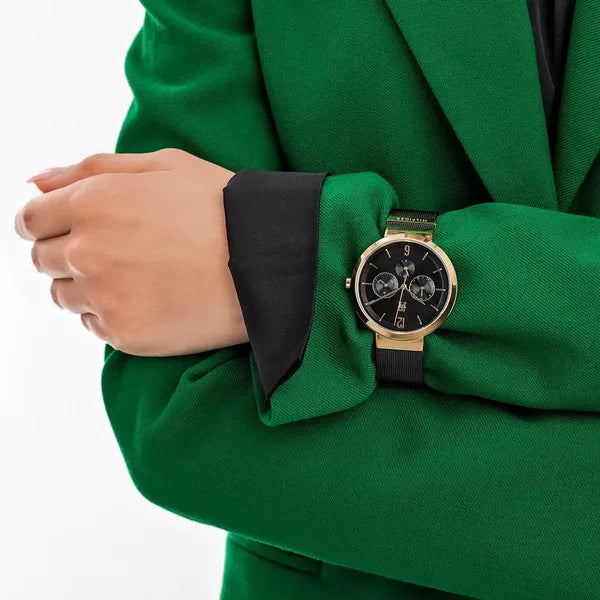 Tommy Hilfiger Lidia 1782540 női karóra, kvarc, acél, fekete‑arany, 34 mm