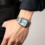Casio AQ-230A-2A1 unisex karóra, ezüst acél, kék számlap, analóg-digitális, WR30