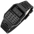 Casio CA-53WF-1B férfi digitális számológép karóra, fekete, WR30, doboz