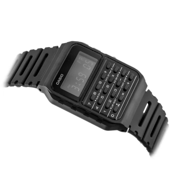 Casio CA-53WF-1B férfi digitális számológép karóra, fekete, WR30, doboz