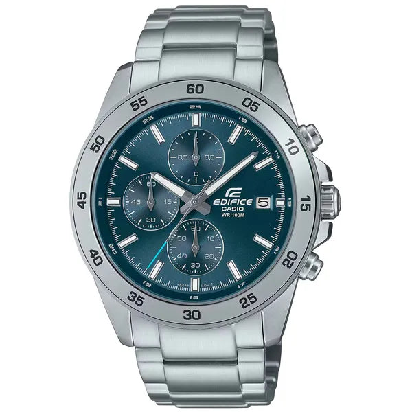 Casio Edifice EFR-526D-2AVUEF férfi kronográf, acél, kék számlap, WR30, 48 mm