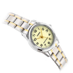 Casio női karóra LTP-V001SG-9B, arany-ezüst acél, 25 mm, WR30