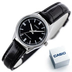 Casio Collection női karóra LTP-V005L-1A, fekete bőr, 28 mm, WR30 + díszdoboz