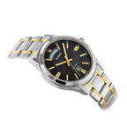 Casio MTP-1381G-1A férfi karóra, kétszínű acél szíj, fekete számlap, WR30