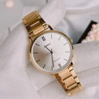 Casio LTP-VT01G-9B női karóra, arany, acél szíj, WR30, 40 mm