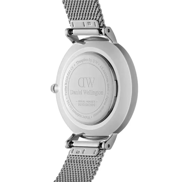 Daniel Wellington Petite Sterling női karóra, 36 mm, fekete számlap, ezüst acél