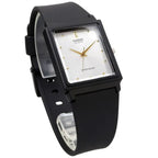 Casio MQ-38UC-7A női karóra, fekete, téglalap tok, ezüst számlap, WR30