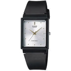Casio MQ-38UC-7A női karóra, fekete, téglalap tok, ezüst számlap, WR30