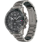 Tommy Hilfiger Bank 1791719 férfi karóra, 46 mm, szürke, acél szíj, 5 ATM