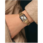 Casio LTP-V007G-9B női karóra, arany, acél, kvarc, téglalap, WR50, 22 mm