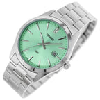 Casio férfi karóra MTP-VD03D-3A2, acél szíj, zöld számlap, WR50