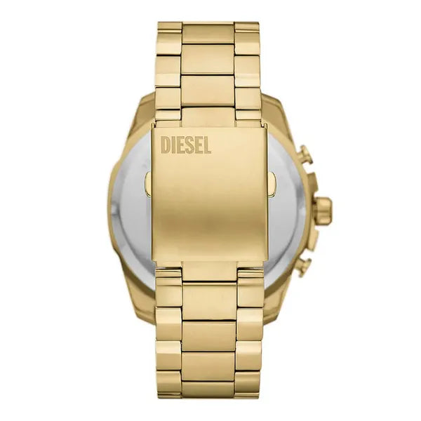Diesel Mega Chief DZ4642 férfi karóra, aranyszínű acél, kronográf, WR100