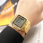 Casio Databank DB-360G-9ADF arany férfi digitális óra, WR50, 10 év