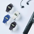Casio F-91WB-1ADF férfi digitális karóra, WR100, fekete, dobozzal