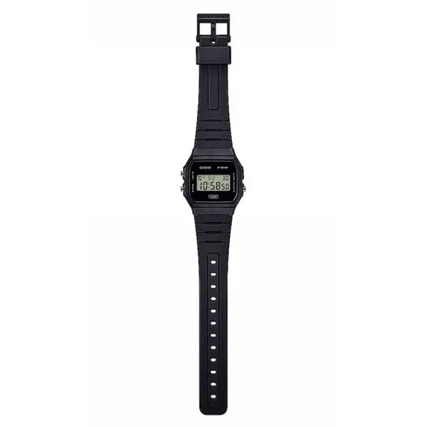 Casio F-91WB-1ADF férfi digitális karóra, WR100, fekete, dobozzal