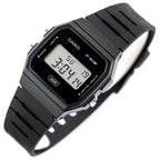 Casio F-91WB-1ADF férfi digitális karóra, WR100, fekete, dobozzal