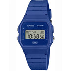 Casio F-91WB-2A1DF férfi digitális karóra, kék, 38 mm, WR100, díszdobozzal