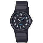 Casio LQ-24B-1BDF női kvarc karóra, fekete, 36 mm, WR30, műanyag szíj